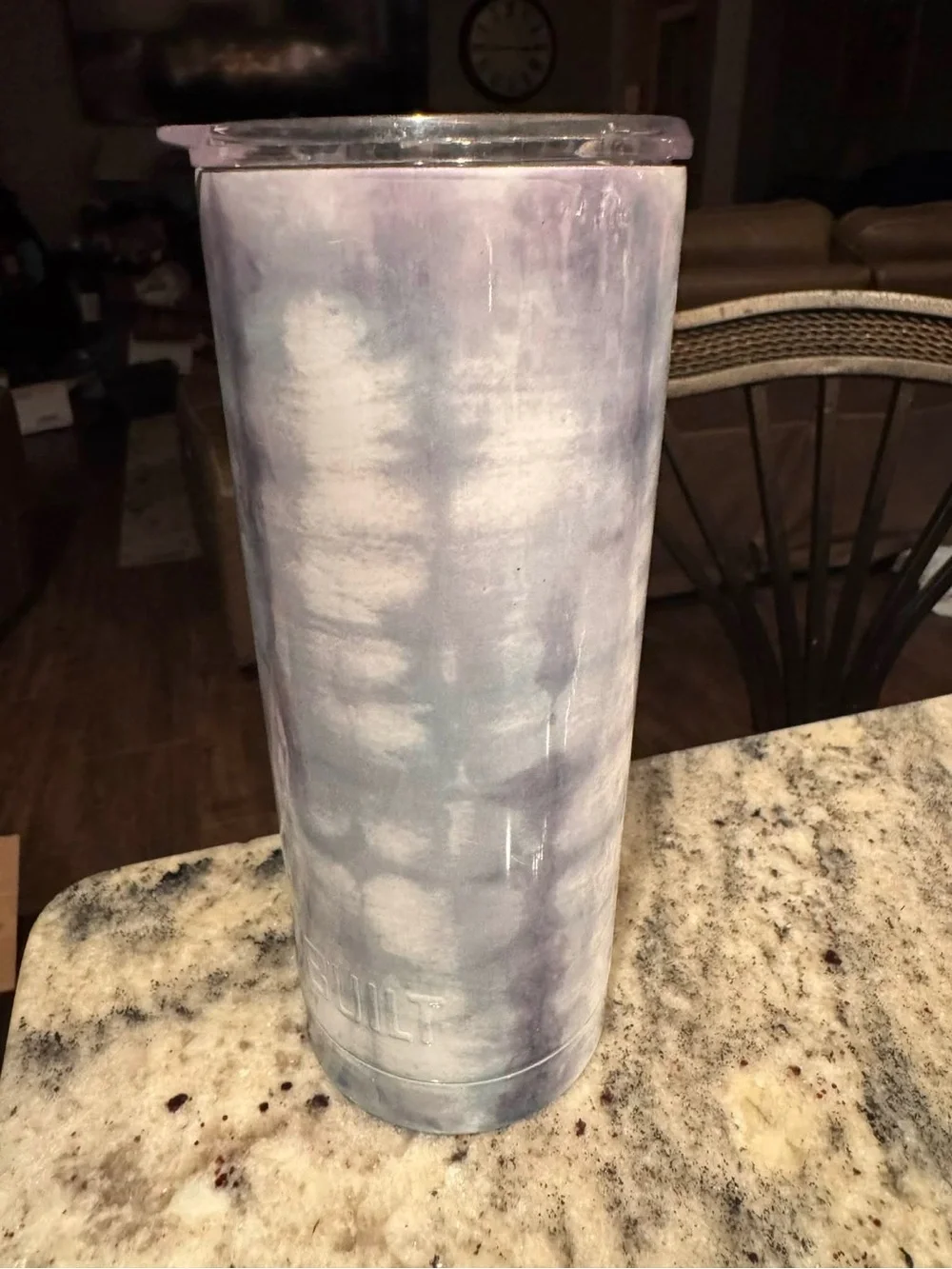BUILT Insulated Marble-Effect Travel Tumbler in Lavender